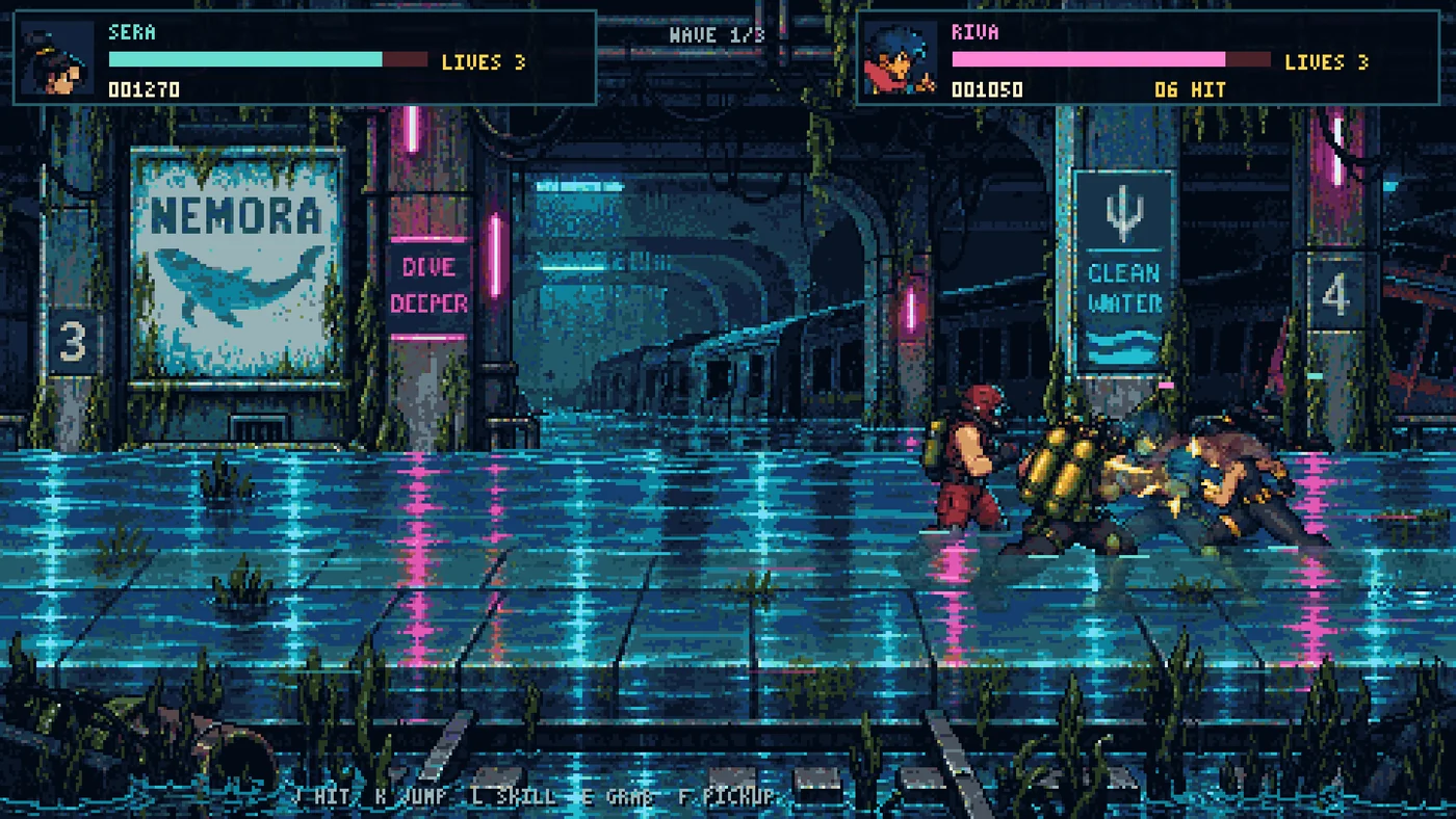 Neon Undertow — actual gameplay capture